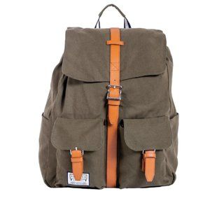 Renwick Rucksack Khaki GREEN 24 Liter canvas laptop sleeve 14"-15.9" Backpack